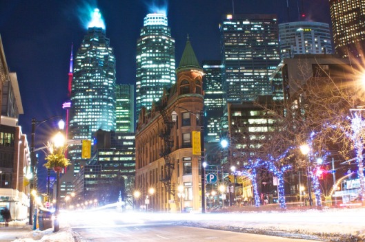 Toronto Flatiron Night Photo
